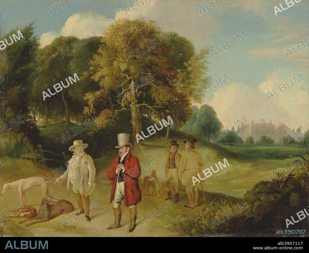 JOHN R. WILDMAN. J.M.W. Turner and Walter Fawkes at Farnley Hall. Date/Period: 1820 to 1824. Painting. Oil on canvas. Height: 686 mm (27 in); Width: 889 mm (35 in).