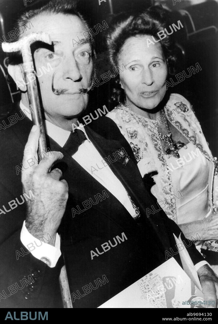 Salvador Dali and wife Gala.. 1966.