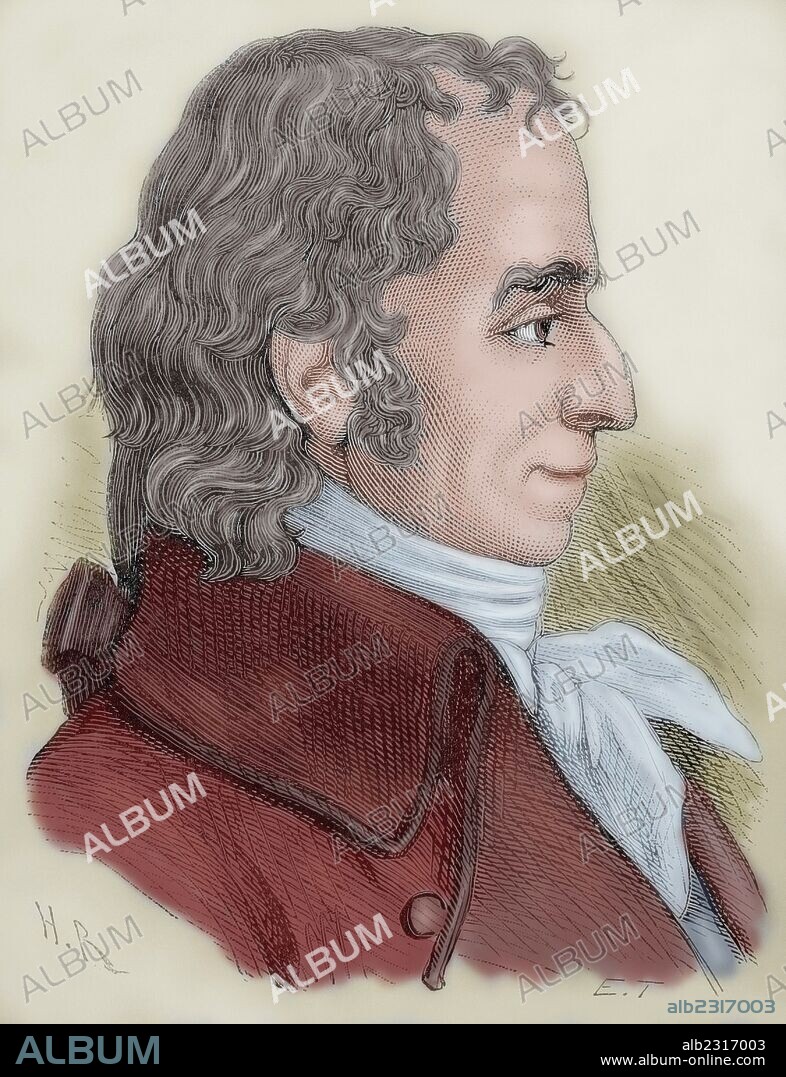 Laurent Lecointre (1742-1805). French politician. Engraving, 19th century. Colored.