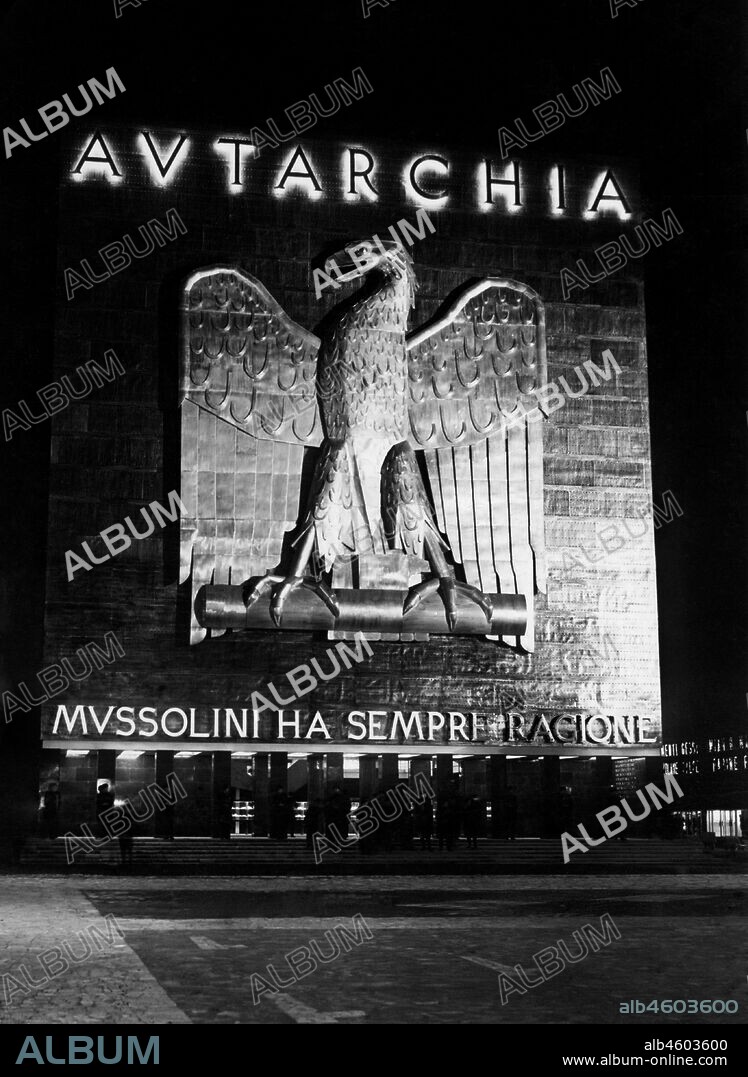 Italy. Rome. the emblem of the autarkic exhibition of the Italian mineral. 1938-39.