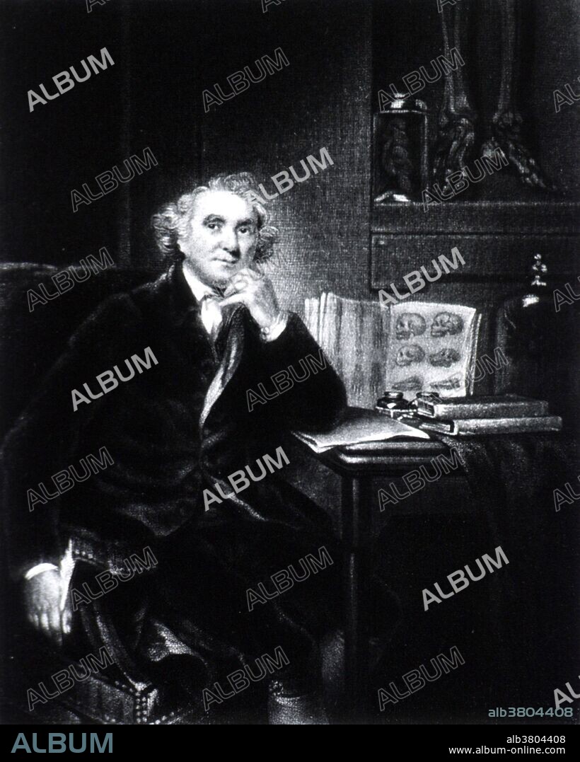 John Hunter (1728-1793) was a Scottish surgeon regarded as one of the most distinguished scientists and surgeons of his day. He was an early advocate of careful observation and scientific method in medicine. Hunter was an excellent anatomist; his knowledge and skill as a surgeon was based on sound anatomical background. Among his numerous contributions to medical science are: 1) study of human teeth, 2) extensive study of inflammation, 3) fine work on gunshot wounds, 4) some work on venereal diseases, including possibly inoculating himself with venereal disease in 1767 to carry out further study, 5) an understanding of the nature of digestion and verifying that fats are absorbed into the lacteals, a type of small intestine lymphatic capillary, and not into the intestinal blood capillaries as was generally accepted, 6) the first complete study of the development of a child proof that the maternal and fetal blood supplies are separate, 7) unravelling of one of the major anatomical mysteries of the time-the role of the lymphatic system.