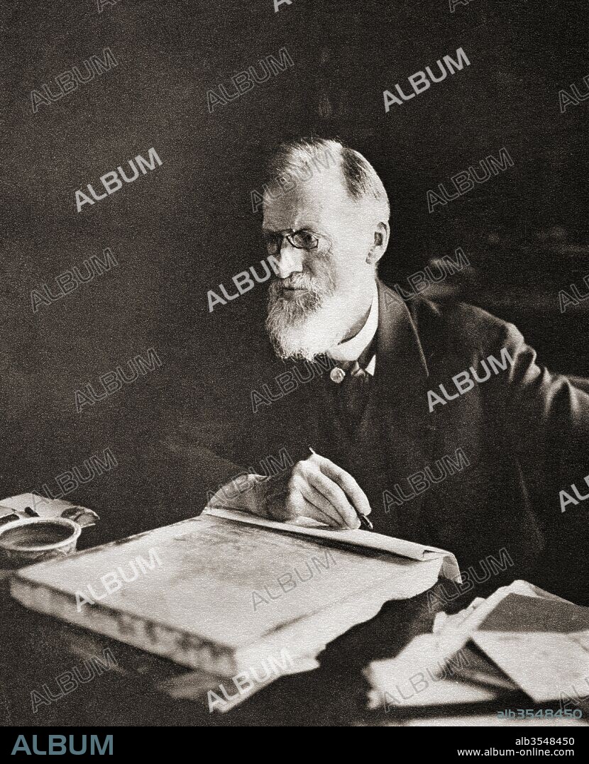 Albert Robida, 1848 – 1926. French illustrator, etcher, lithographer, caricaturist, and novelist. From Oevres de Rabelais illustrated by Albert Robida, published 1928.
