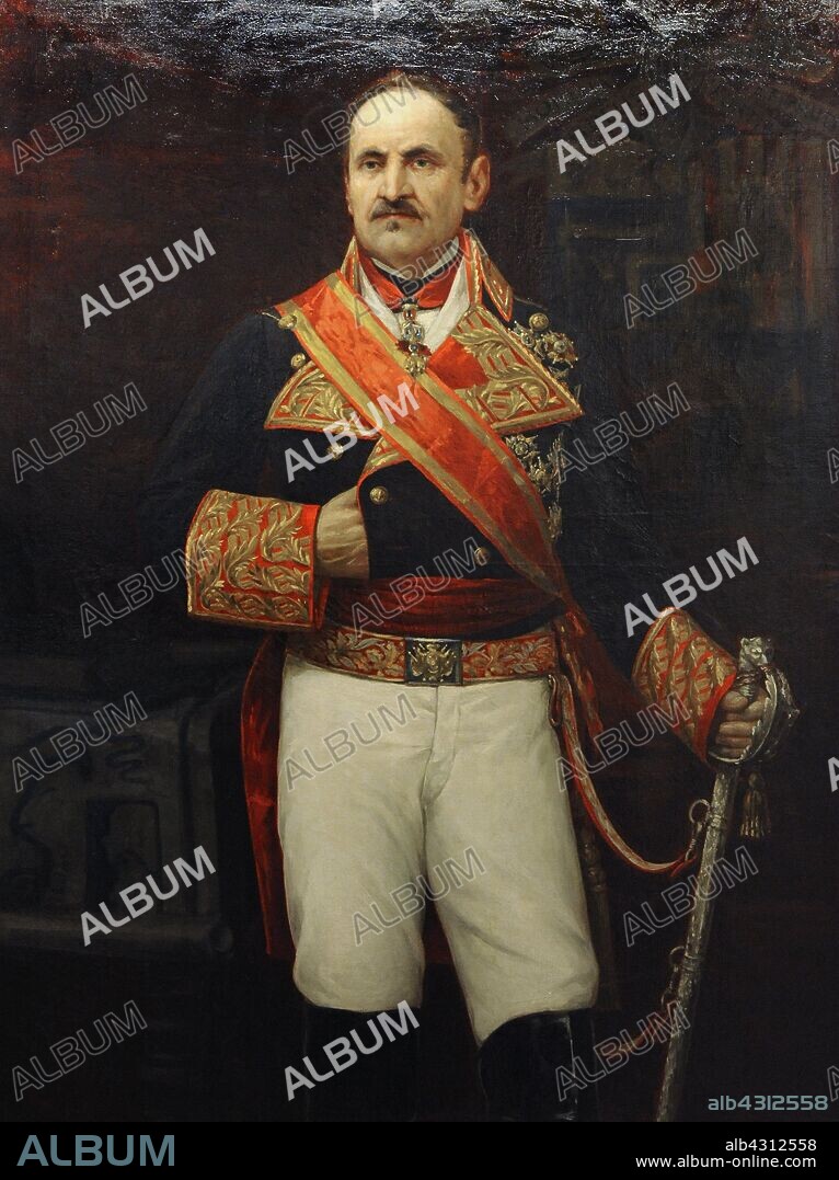 Joaquín Baldomero Fernández-Espartero Alvarez de Toro (1793-1879), llamado Baldomero Espartero. Militar y político español. El General Espartero, 1879. Retrato por Ramón Padró y Pedret (1848-1915). Museo de Historia. Madrid. España.