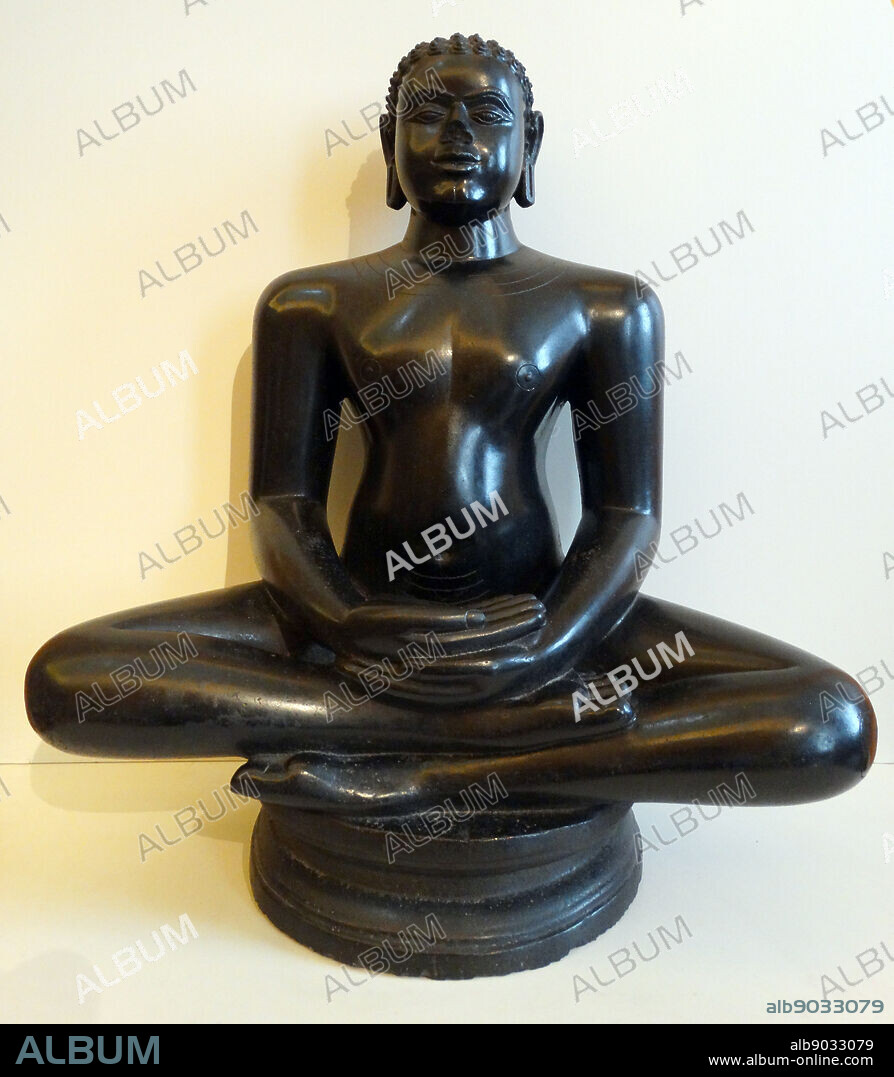 Seated Mahavira; Karnataka; India. Mahavira (The Great Hero) was the founder of the modern Jainism. He lived in the 6th century BC and is shown nude.