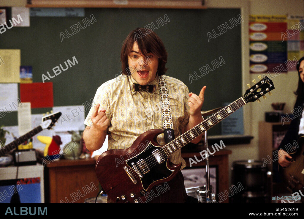 JACK BLACK en ESCUELA DE ROCK, 2003 (THE SCHOOL OF ROCK), dirigida por RICHARD LINKLATER. Copyright PARAMOUNT PICTURES.