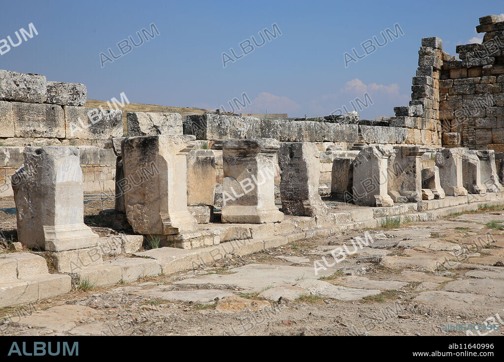 Hierapolis-Pamukkale. Archaeological site. The Nymphaeum of the Triton. AD 222 to 235. Turkey.