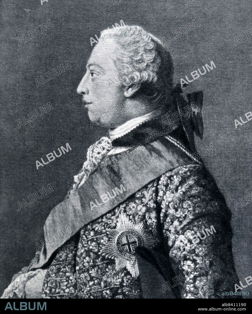 George III, King of England, by Allan Ramsay (13 October 1713 - 10 August 1784) was a prominent Scottish portrait-painter. George III (George William Frederick; 4 June 1738 - 29 January 1820) was King of Great Britain and of Ireland from 25 October 1760 until the union of the two kingdoms on 1 January 1801, after which he was King of the United Kingdom of Great Britain and Ireland until his death in 1820.
