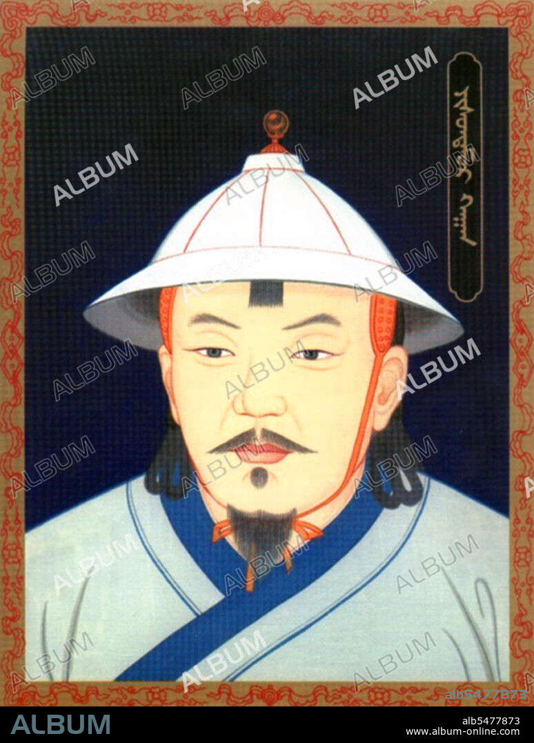 Yesun Temur (November 28, 1293 - August 15, 1328) was a great-grandson of Kublai Khan and ruled as Emperor of the Yuan Dynasty from 1323 to 1328. He is regarded as the 10th Khagan of the Mongols in Mongolia. He was the emperor visited by the Franciscan monk Odoric, who left an excellent record of his travels. Yesun Temur Khan was born in 1276, the black snake year. He was the second son of Gamal, the son of Chingem. In1324, the black pig year, he assumed the throne and passed away in 1328, the yellow dragon year.