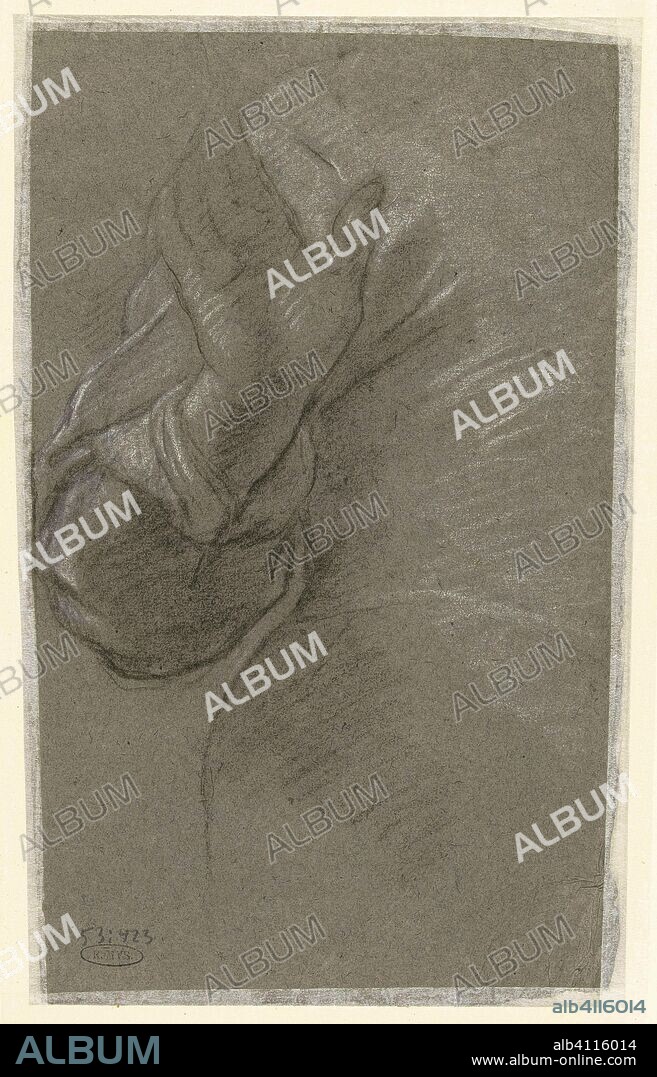 Studie van een romp en hand. Schetsbladen met figuurstudies (series title). Draughtsman: anonymous. Dating: 1610 - 1630. Place: Verona. Measurements: h 290 mm × w 180 mm.