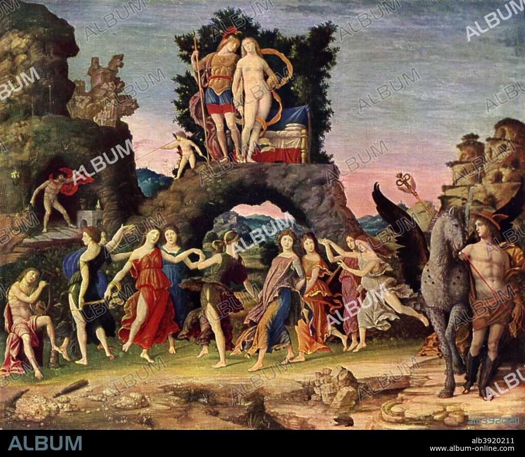 'The Parnassus: Mars and Venus', 1497, (1929). From the collection of the Louvre, Paris, France. Illustration from the Apollo Volume IX, no 53, (May 1929).