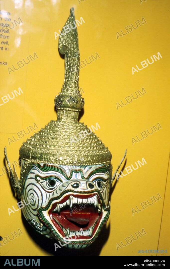 Dance-mask of Hanuman, Monkey-god hero of the Ramayana, Cambodia, 20th Century.