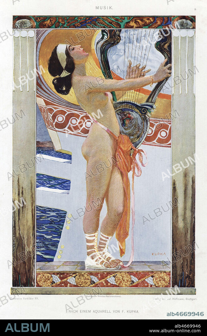 Musik. Illustration de Frantisek KUPKA (1871-1957=ADAGP). Credit : Collection IM/Kharbine-Tapabor.