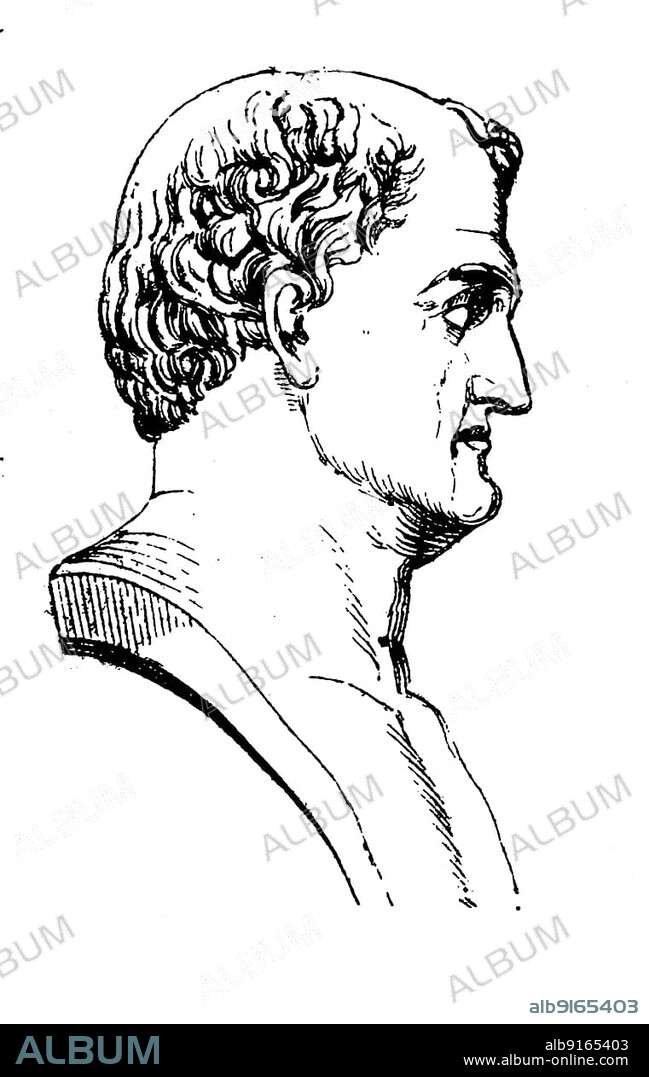 Vespasian, Titus Flavius Caesar Vespasianus Augustus, 9, 79, Roman Emperor, History of Ancient Rome, Roman Empire, Italy, digitally restored reproduction from a 19th century original