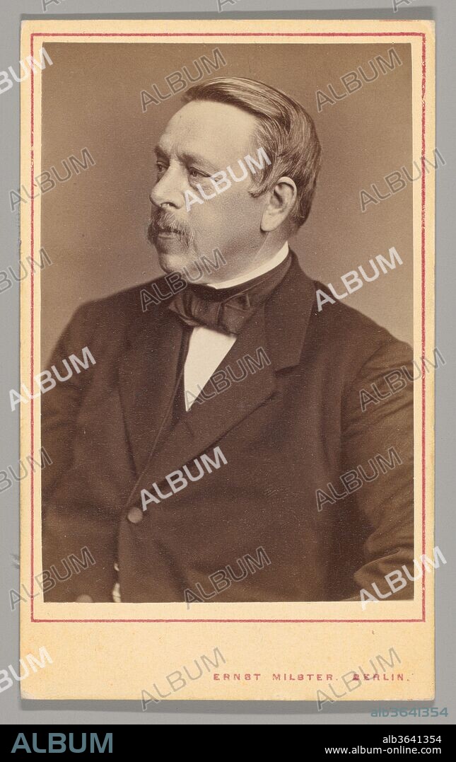[Konstantin Cretius]. Dimensions: Approx. 10.2 x 6.3 cm (4 x 2 1/2 in.). Person in Photograph: Person in photograph Konstantin Johannes Franz Cretius (German, Brieg 1814-1901 Berlin). Photographer: Ernst Milster (German, born 1835). Date: 1860s.
