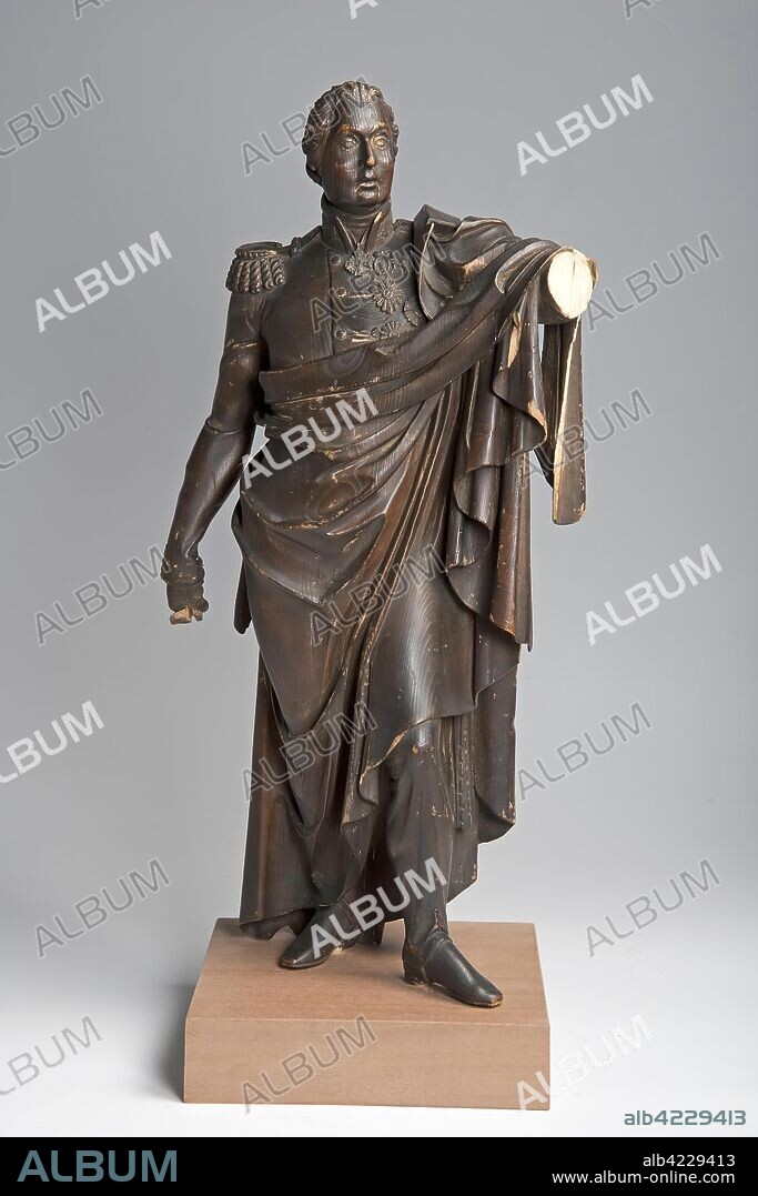BORIS ORLOVSKY (MODEL) and DMITRY KUZNETSOV (? ). 'Figure of Field-Marshal M.I. Kutuzov - Model of the Monument in front of the Kazan Cathedral'. Russia, second third of the 19th century. Dimensions: 57x25 cm.