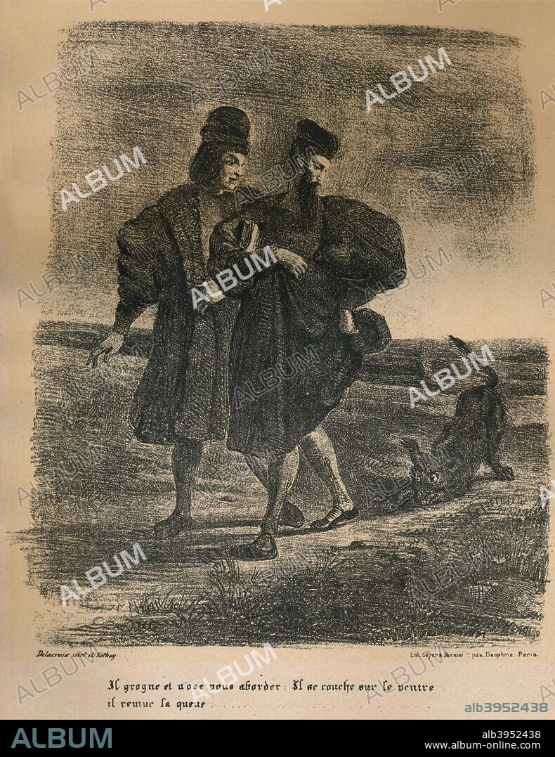 'Faust, Wagner and Barbet', 1828 (1947). From The Art of the French Book, edited by André Lejard. [Paul Elek, London, 1947].