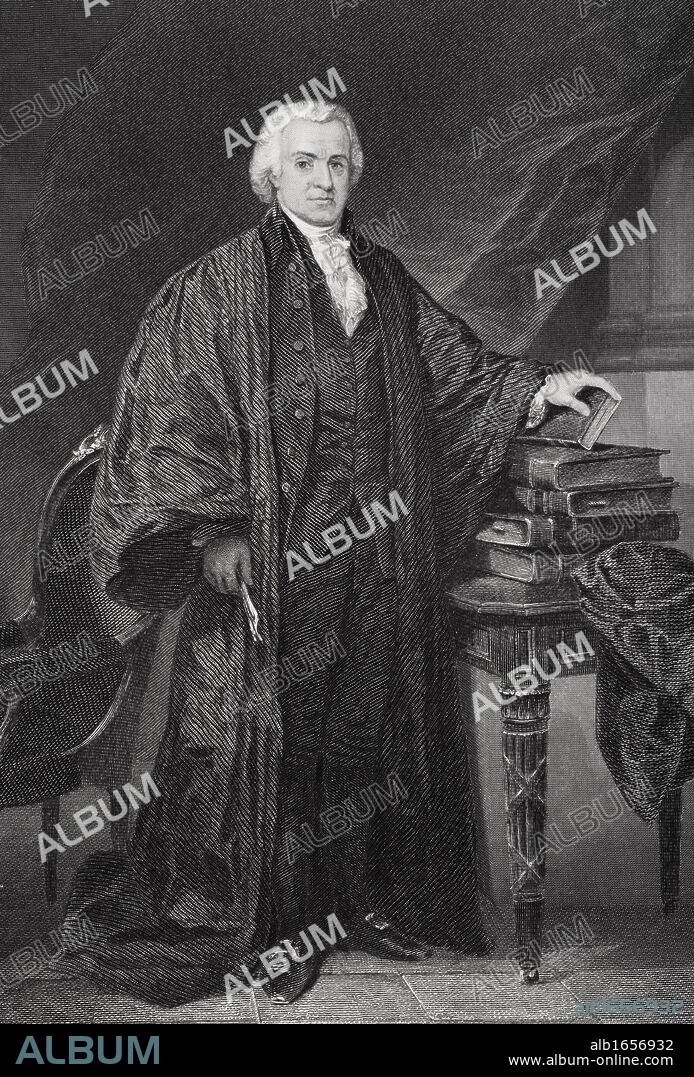 Oliver Ellsworth 1745-1807. American ,politician, diplomat, and jurist. A chief justice of the Supreme Court of the United States. From painting by Alonzo Chappel.