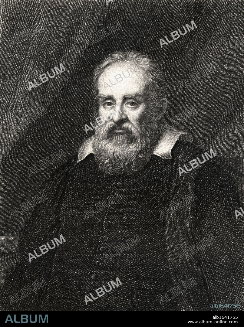 Galileo Galilei 1564-1642. Italian mathematician, astronomer and physicist. From the book 'Gallery of Portraits' published London 1833.