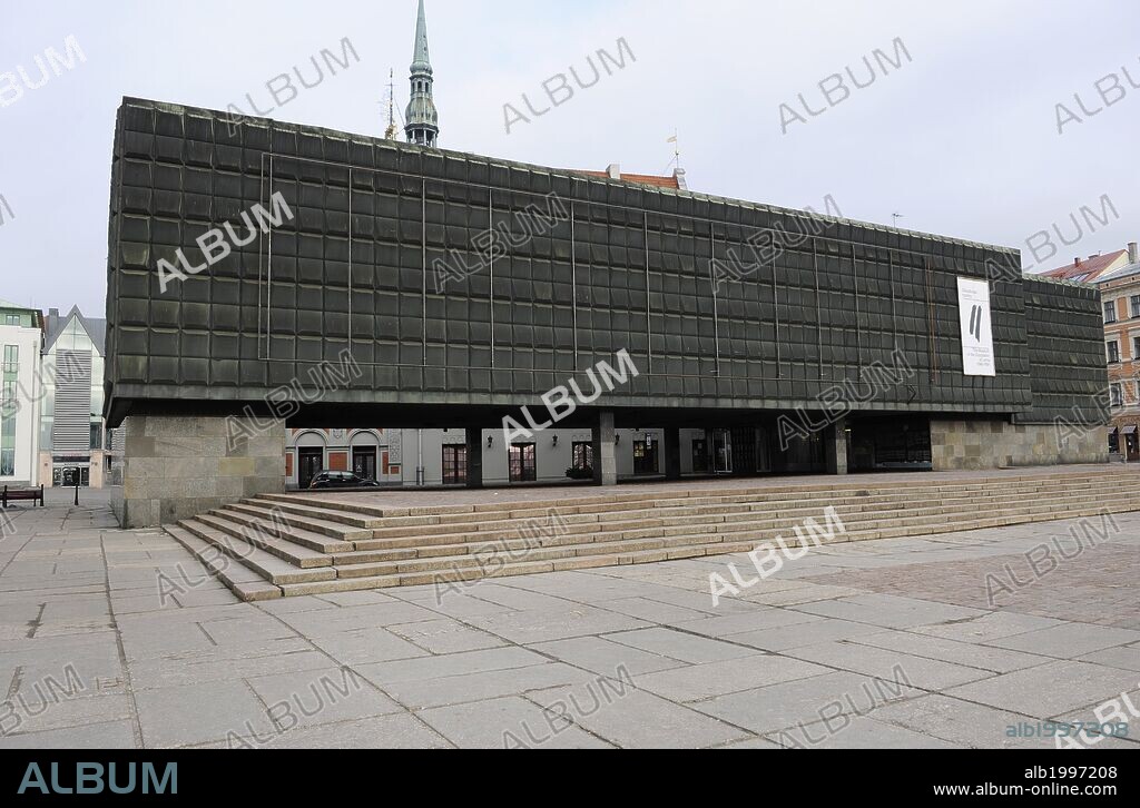 Latvia. Riga. Museum of the Occupation of Latvia 1940-1991. Building was built in 1971 by  Gunnar Birkerts.