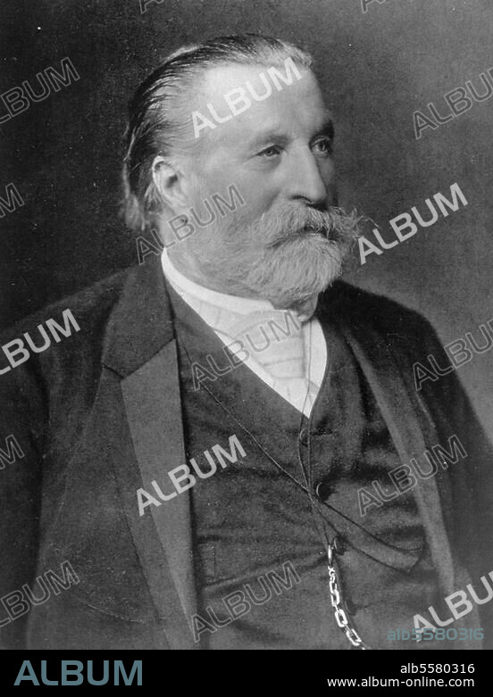 Bergmann, Ernst von Surgeon, merited in aseptic, war and brain surgery, Riga 16/12/1836 - Wiesbaden 25/3/1907. Portrait photo, 1898 (Loercher & Petsch, Berlin).