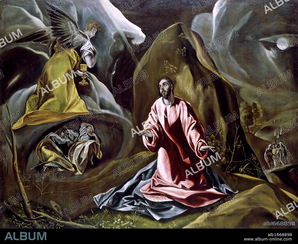 The Agony in the Garden  1590-1600  El Greco (1541-1614/ Greek)  Oil on Canvas  National Gallery, London.