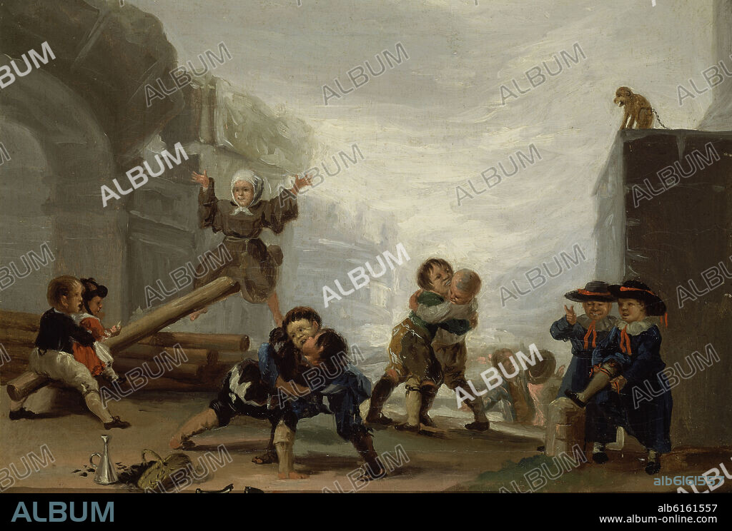 FRANCISCO DE GOYA. NIÑOS JUGANDO AL BALANCIN.