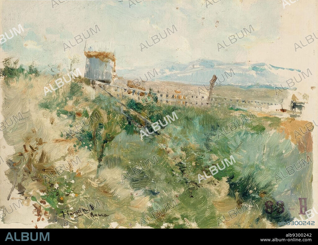 JOAQUIN SOROLLA. Joaquín Sorolla/ Afueras de Roma, 1885-86. Óleo sobre lienzo.