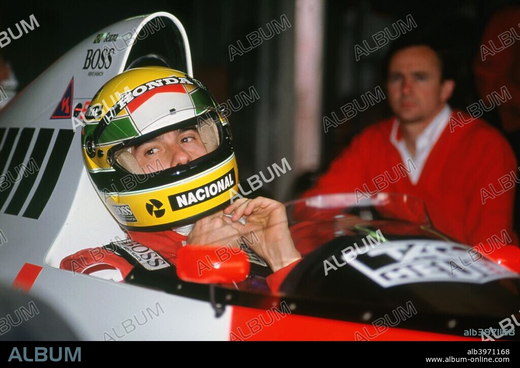 Ayrton Senna in the McLaren MP4-5 at 1989 British Grand Prix, Silverstone.