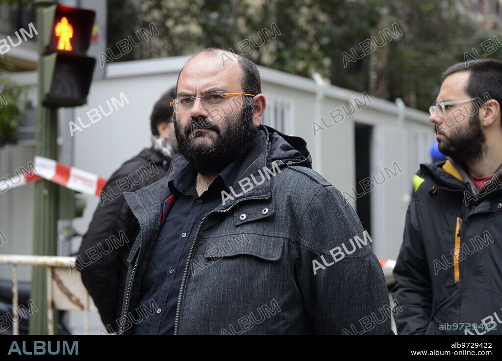 Madrid, 29/11/2016. Desalojo por derrumbe de un edificio en la calle Lagasca 46. En la imagen, el concejal Pablo Carmona. Foto: Maya Balanya ARCHDC.