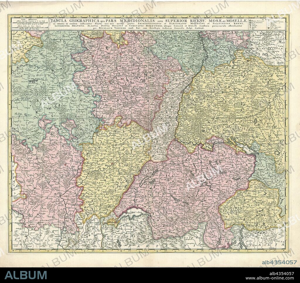 Map, Nicolaes Jansz. Visscher (1618-1679), Copperplate print.