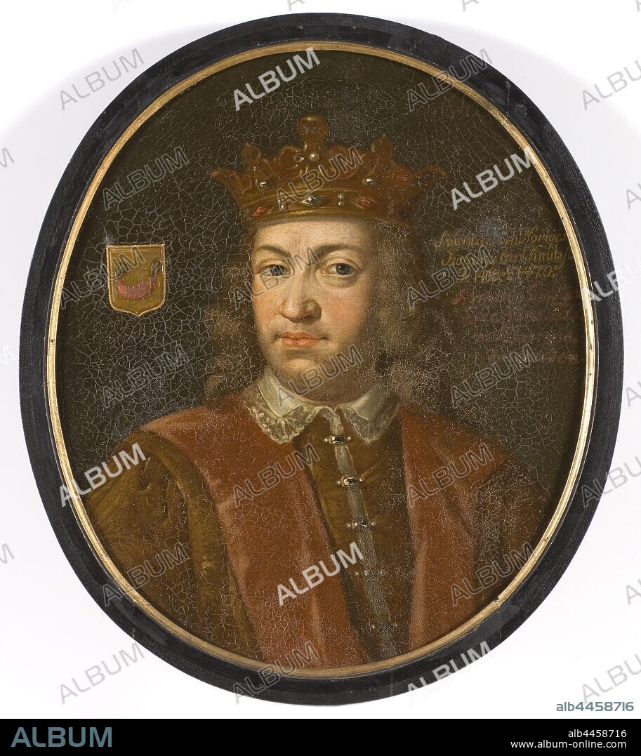Kung Karl Knutsson, Karl VIII Knutsson Bonde, 1408-70, King of Sweden and Norway, painting, oil on canvas, Height, 60 cm (23.6 inches), Width, 52 cm (20.4 inches).