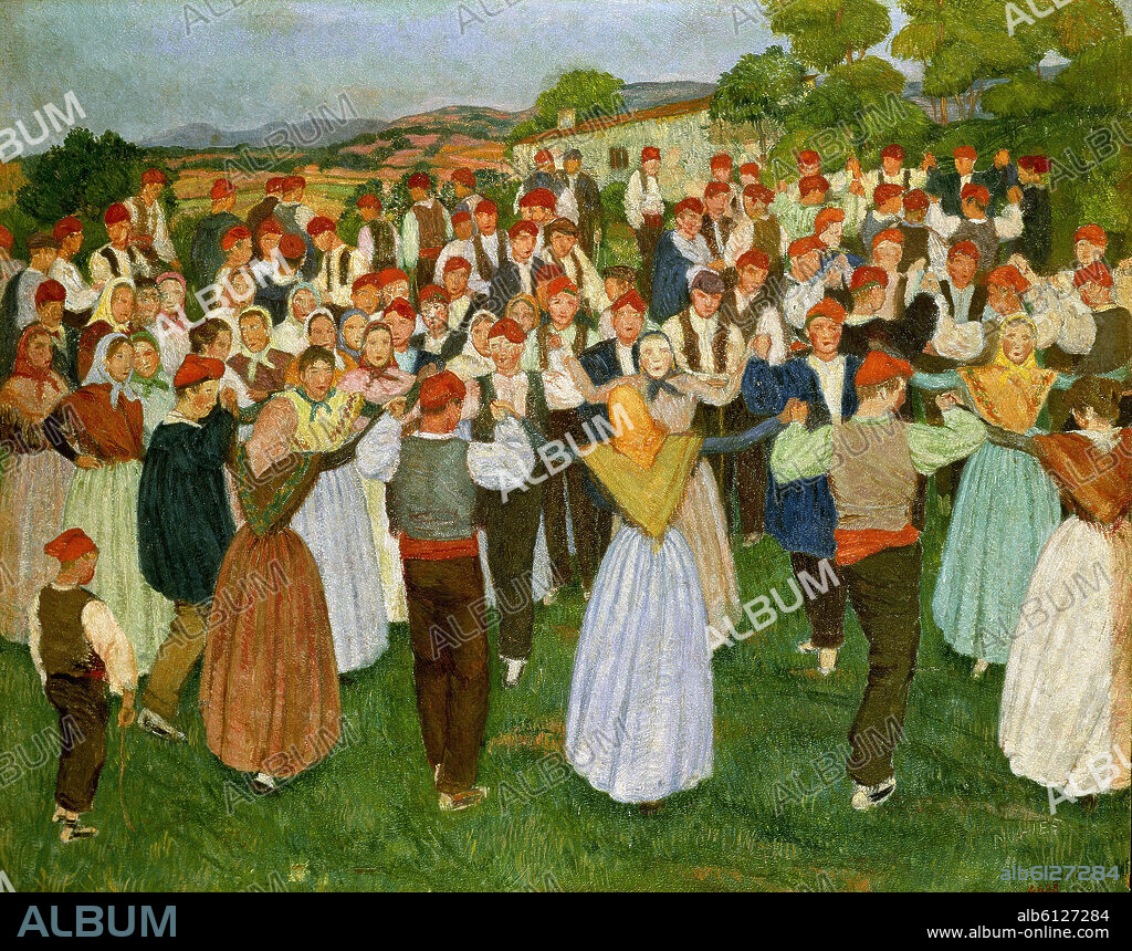 XAVIER NOGUÉS. APLEC O LA SARDANA - 1907 -.