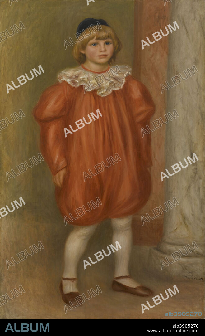 PIERRE AUGUSTE RENOIR. Claude Renoir en clown Claude Renoir in Clown Costume. Date/Period: 1909. Painting. Oil on canvas. Height: 1,200 mm (47.24 in); Width: 770 mm (30.31 in).