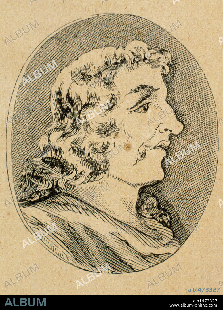 SANCHO II (1065-1072). S. XI. Primogénito del rey Fernando I. Tomó posesión del reino de Castilla y luchó contra sus hermanos para conseguir el resto de estados. Fue muerto en Zamora por Bellido Dolfos, durante el cerco de Zamora. Grabado del siglo XIX.