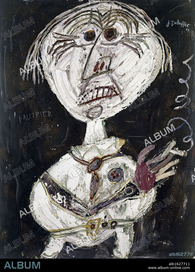 Fautrier with Spider Brow by Jean Dubuffet, oil on canvas, 1947, 1901-1985.