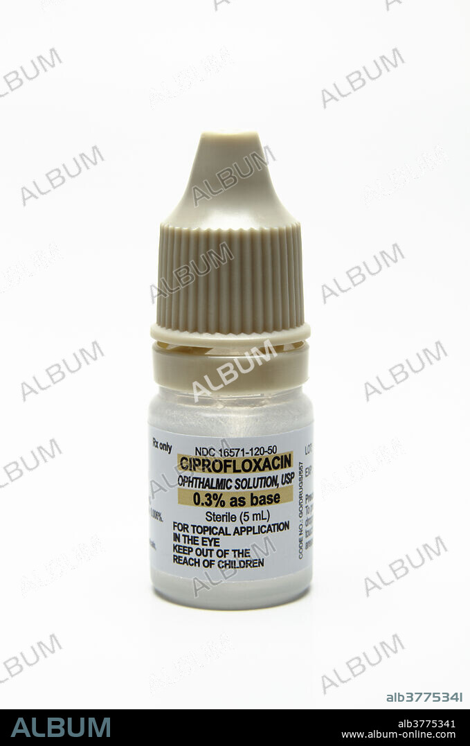 Editorial use only . Ciprofloxacin ophthalmic solution. Ciprofloxacin hydrochloride (INN) is a second-generation fluoroquinolone antibiotic. Ciprofloxacin ophthalmic solution is used to treat bacterial infections of the eye including conjunctivitis and corneal ulcers. Brand names: Ciloxan, Cipro, Neofloxin.