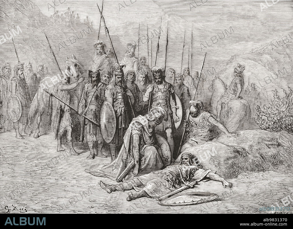 King Alfred the Great burns the cakes and is rebuked by the peasant woman who had given him shelter without knowing who he was. Alfred the Great, 848/9 - 899, king of the Anglo-Saxons. Engraving from The New, Impartial and Complete History of England by Edward Barnard, published in London 1783.