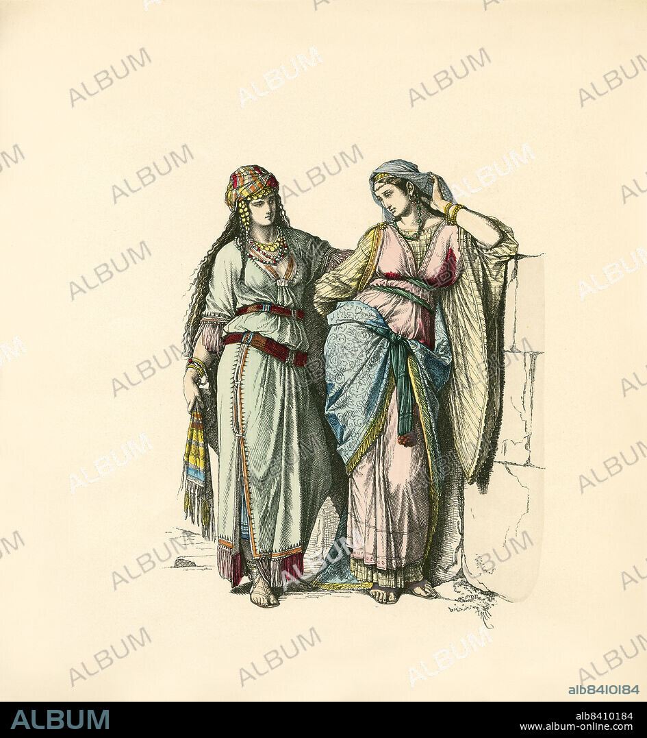Jewish Noblewomen, Ancient Judah, Illustration, The History of Costume, Braun & Schneider, Munich, Germany, 1861-1880.