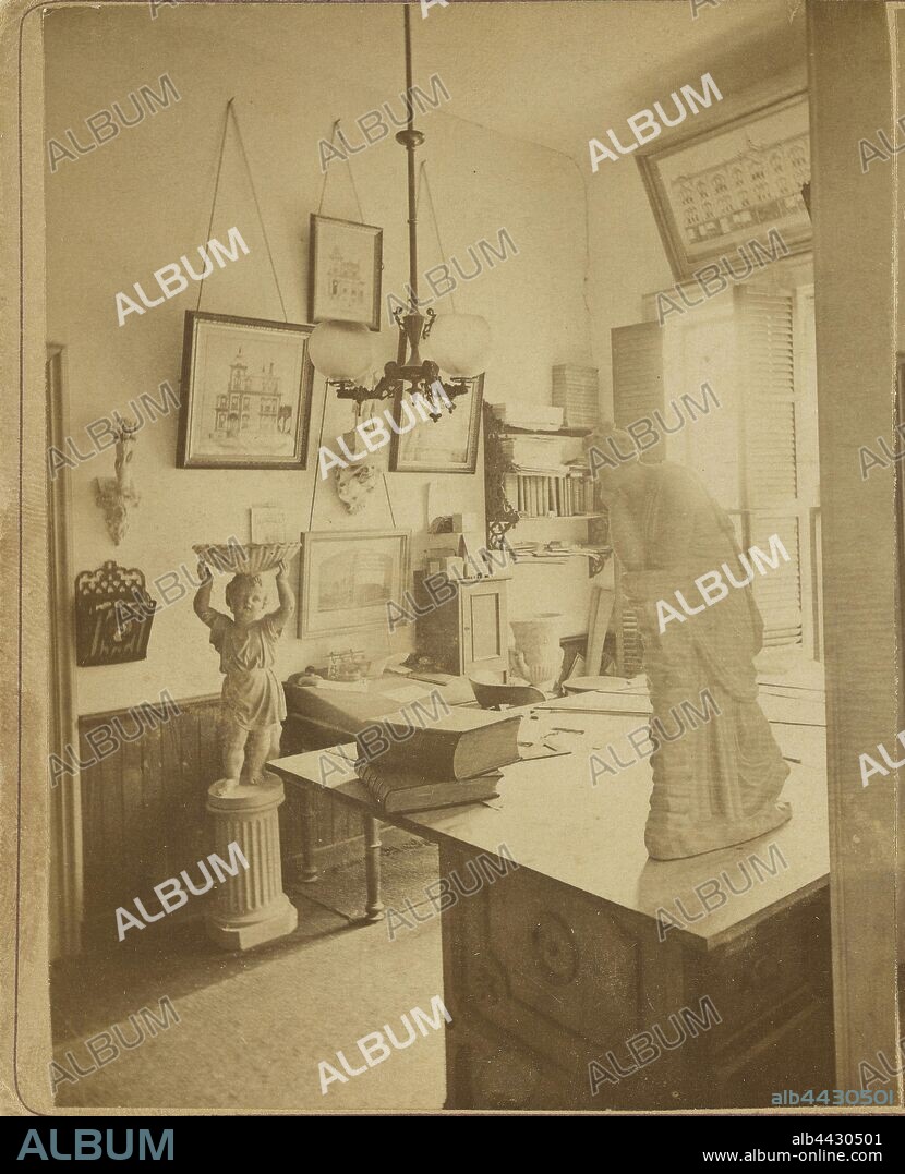 Interior of the architectural office of Vaughn and Stevens, at 400 Broadway, Saratoga Springs, N.Y.?, Baker & Record (American, active 1870s), about 1875–1880, Albumen silver print.