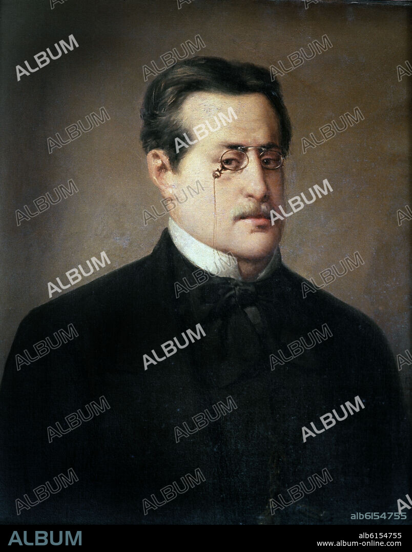 F. MÉNDEZ. JUAN VALERA Y ALCALA GALIANO.1824-1905.