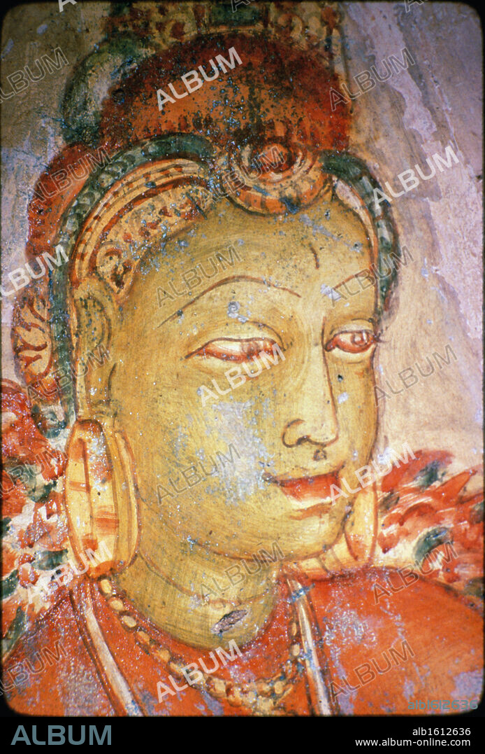 Royal Maidens (Detail)  ca. 400  Indian Art  Fresco  Sigiriya Caves, Sri Lanka.