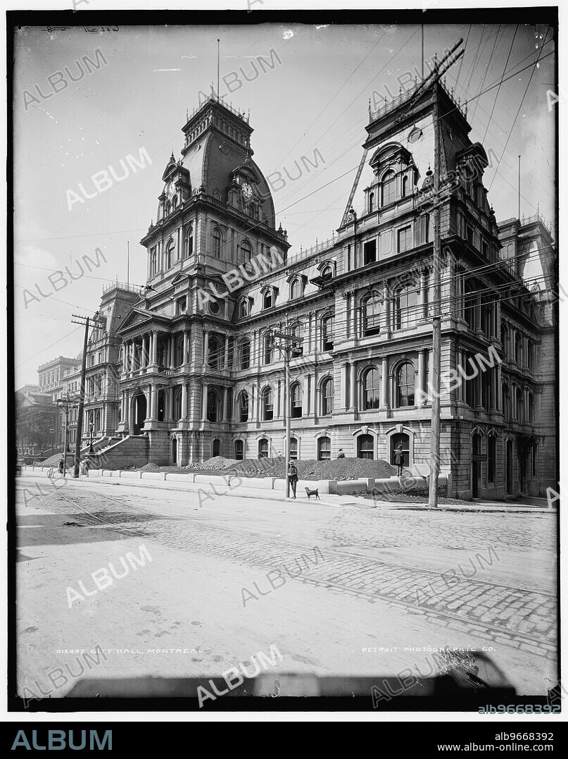 City Hall, Montreal, between 1890 and 1901.
