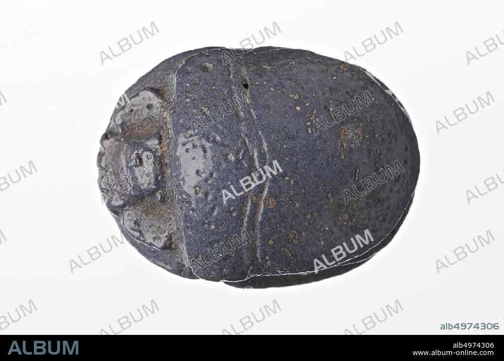 abdominal carabine, flat, seal, scarab, faience, 3,5 cm, Egypt.