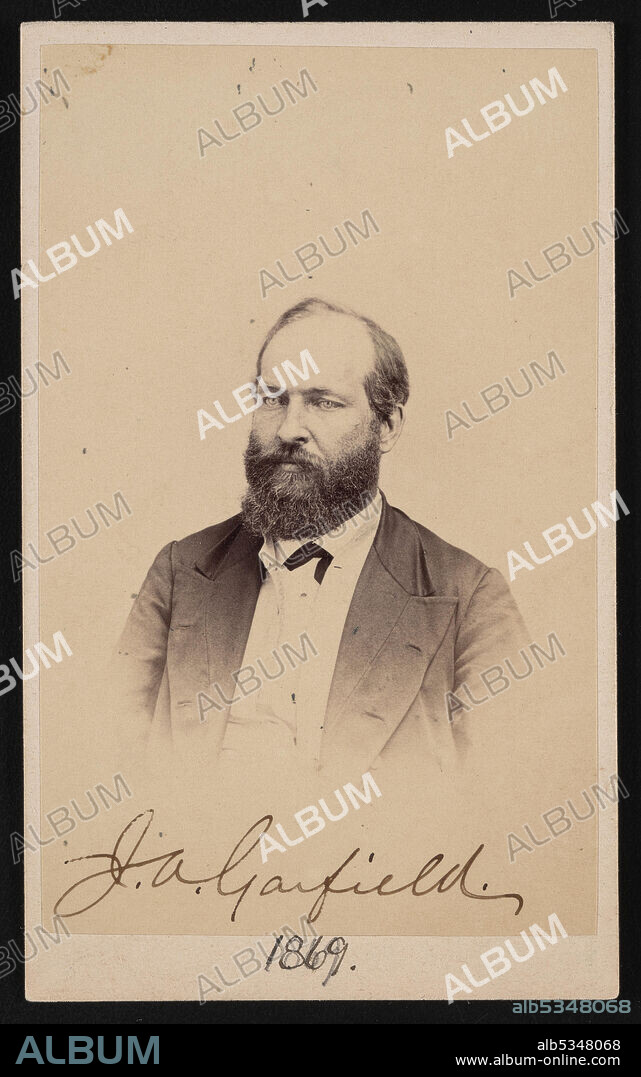 STEIN BROS. Portrait of James Abram Garfield (1831-1881), 1869.