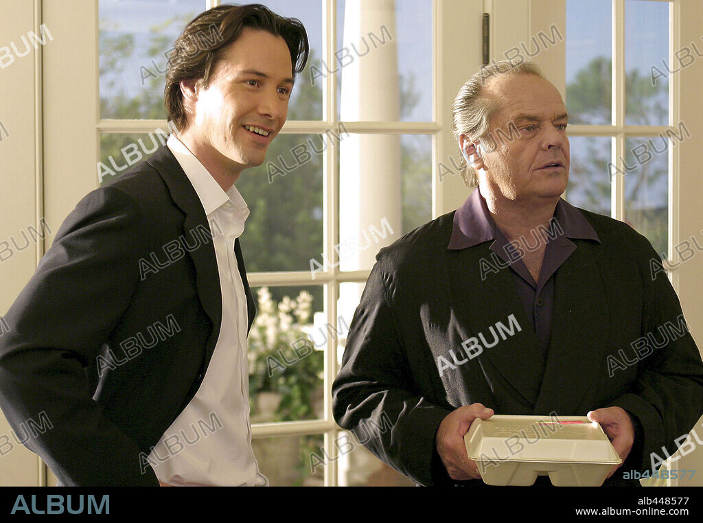 JACK NICHOLSON and KEANU REEVES in SOMETHING'S GOTTA GIVE, 2003, directed by NANCY MEYERS. Copyright COLUMBIA PICTURES.