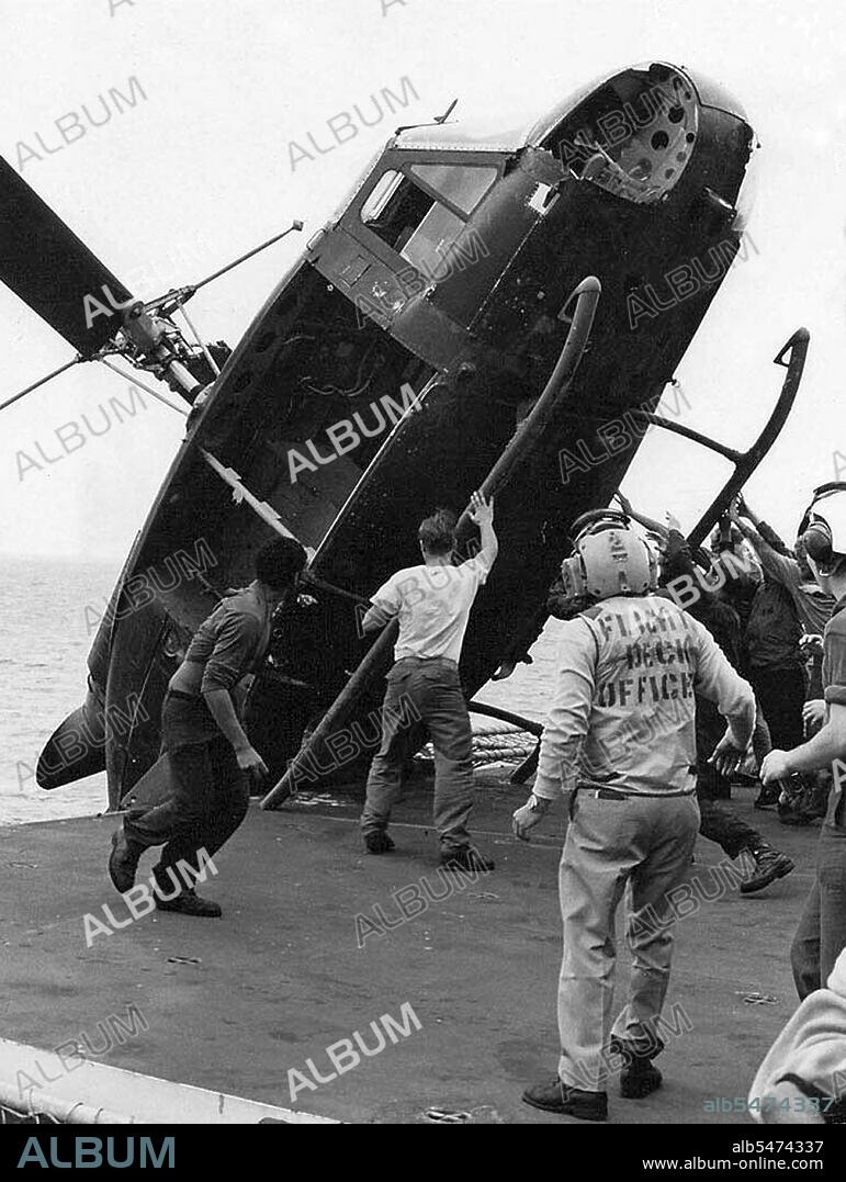 Operation Frequent Wind was the evacuation by helicopter of American civilians and 'at-risk' Vietnamese from Saigon, South Vietnam, on 29–30 April 1975 during the last days of the Vietnam War. More than 7,000 people were evacuated from various points in Saigon, and the airlift left a number of enduring images. Preparations for the airlift already existed as a standard procedure for American embassies. In the beginning of March, fixed-wing aircraft began evacuating civilians through neighboring countries. By mid-April, contingency plans were in place and preparations were underway for a possible helicopter evacuation. As the imminent collapse of Saigon became evident, Task Force 76 was assembled off the coast near Vung Tau to support a helicopter evacuation and provide air support if required. Air support was not needed as the North Vietnamese recognized that interfering with the evacuation could provoke a forceful reaction from US forces. On April 28, Tan Son Nhut Air Base came under artillery fire and attack from Vietnamese People's Air Force aircraft. The fixed-wing evacuation was terminated and Operation Frequent Wind commenced. The evacuation was to take place primarily from DAO Compound and began around two in the afternoon on 29 April and was completed that night with only limited small arms damage to the helicopters. The US Embassy, Saigon was intended to only be a secondary evacuation point for Embassy staff, but was soon overwhelmed with evacuees and desperate South Vietnamese. The evacuation of the Embassy was completed at 07: 53 on 30 April, but some 400 third country nationals were left behind.