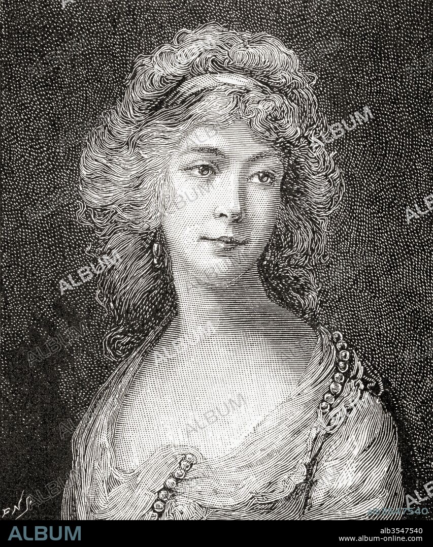 Anne Horton, née Anne Luttrell, later the Duchess of Cumberland and Strathearn, 1743 - 1808. Member of the British Royal Family, the wife of Prince Henry, Duke of Cumberland and Strathearn. From The Strand Magazine, Vol I January to June, 1891.