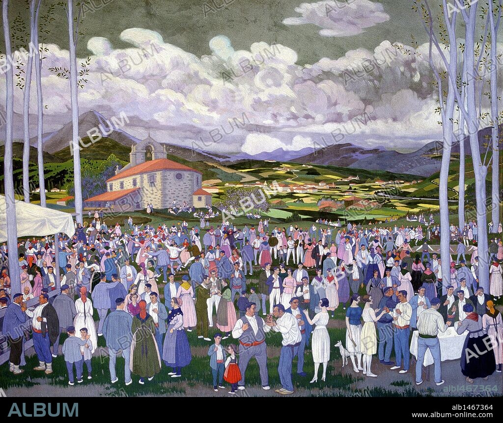 ARRUE, JOSE PINTOR ESPAÑOL . 1885 - 1977 . " "ROMERIA VASCA ". MUSEO BELLAS ARTES . BILBAO. SFGP / © KORPA. . ATENCION: AUTOR CONTEMPORANEO SUJETO A COPYRIGHT ©. EL CLIENTE FINAL ES RESPONSABLE DE LA GESTION DE LOS DERECHOS DE AUTOR CON LAS SOCIEDADES EXISTENTES DE GESTION DE DERECHOS O DIRECTAMENTE DE LOS ORGANISMOS TITULARES DE LOS MISMOS.