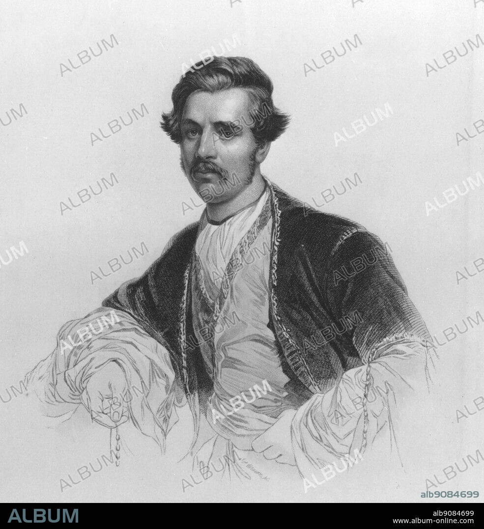 Sir Austen Henry Layard (1817 - 1894), one of the leading British archaeologists of the nineteenth century. In 1846, Layard led the team that excavated the ancient city of Nineveh.