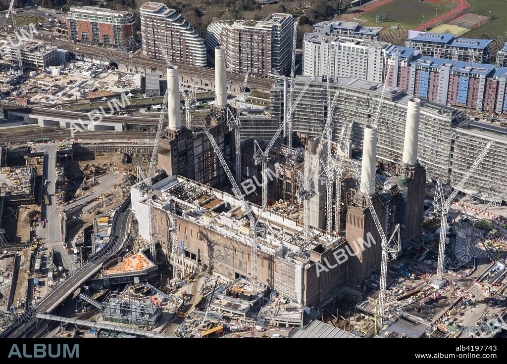 Renovation of Battersea Power Station as part of the Nine Elms Development, London, 2018.